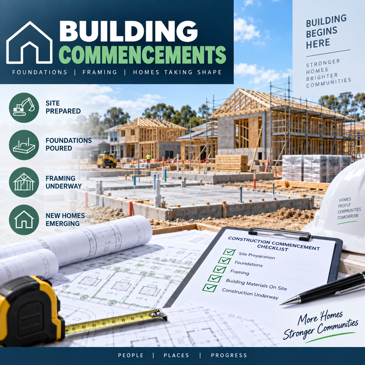 Building
Commencements